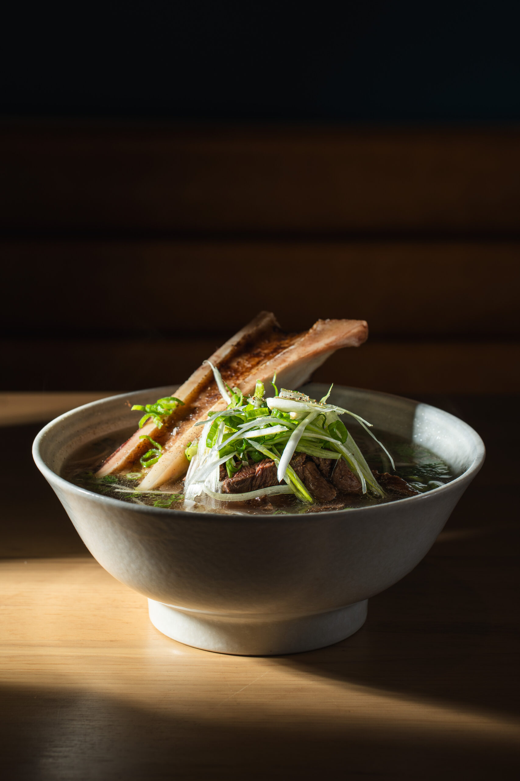 Grilled Steak Pho with Bone Marrow